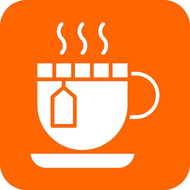 Diseño vectorial del estilo del icono de la bebida caliente