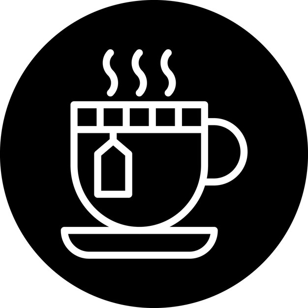 Diseño vectorial del estilo del icono de la bebida caliente