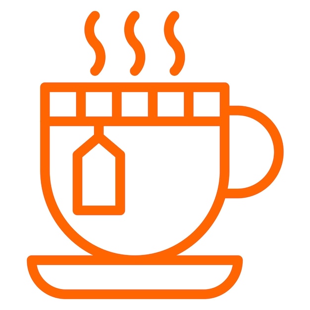 Diseño vectorial del estilo del icono de la bebida caliente
