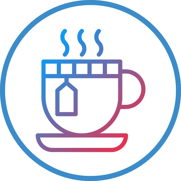 Diseño vectorial del estilo del icono de la bebida caliente