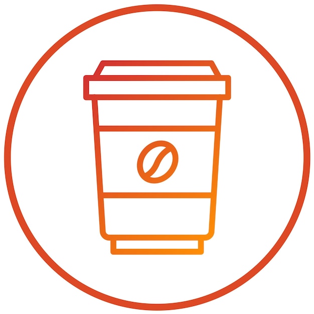 Diseño vectorial del estilo del icono de la bebida caliente