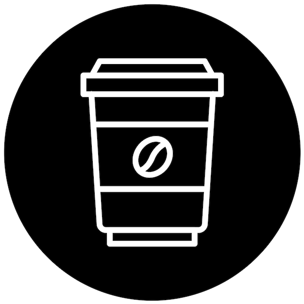 Diseño vectorial del estilo del icono de la bebida caliente