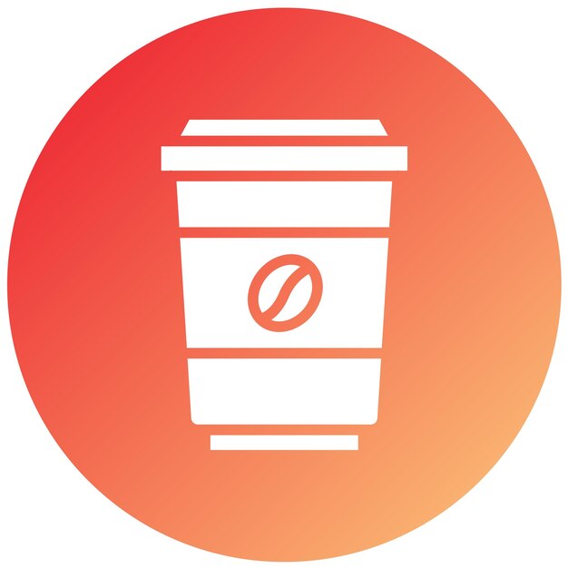 Diseño vectorial del estilo del icono de la bebida caliente