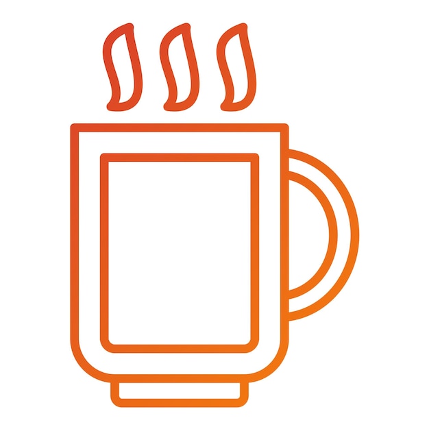Diseño vectorial del estilo del icono de la bebida caliente