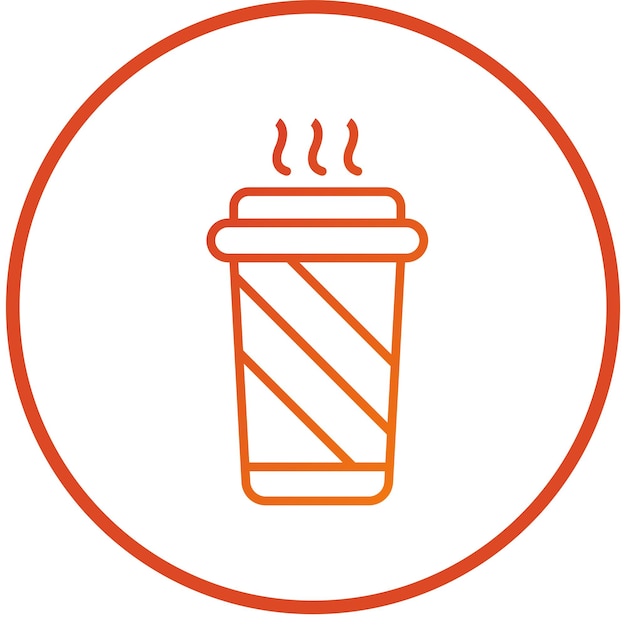Diseño vectorial del estilo del icono de la bebida caliente