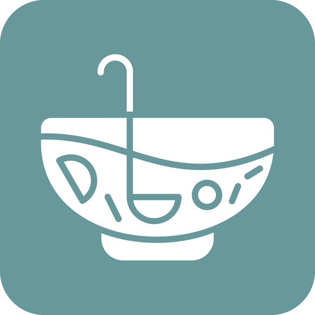 Diseño vectorial Estilo del icono de la bebida Punch
