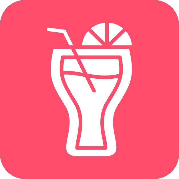 Diseño vectorial Estilo del icono de la bebida tropical
