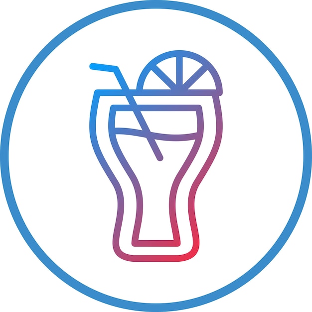 Diseño vectorial Estilo del icono de la bebida tropical