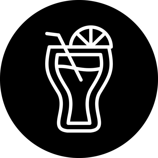 Diseño vectorial Estilo del icono de la bebida tropical