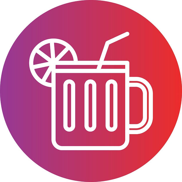 Diseño vectorial Estilo del icono de bebida