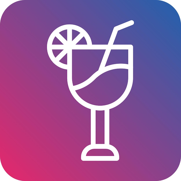 Diseño vectorial del estilo del icono de la bebida