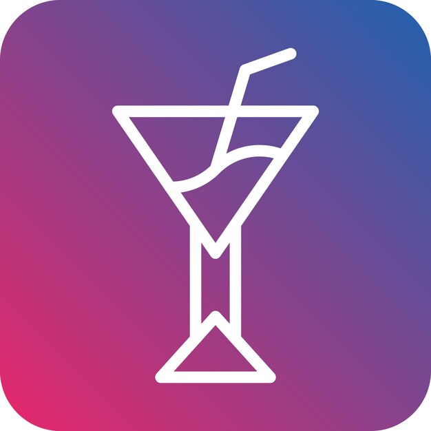 Diseño vectorial Estilo del icono de la bebida