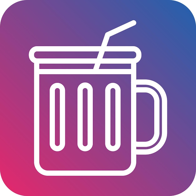 Diseño vectorial Estilo del icono de la bebida