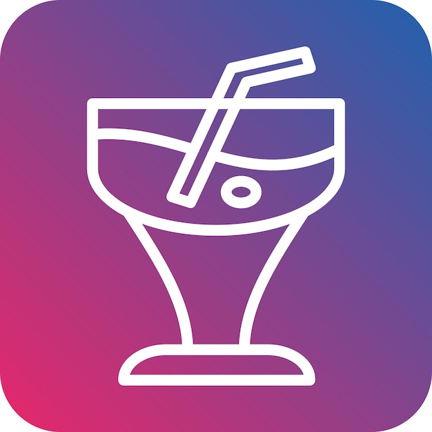 Diseño vectorial Estilo del icono de la bebida