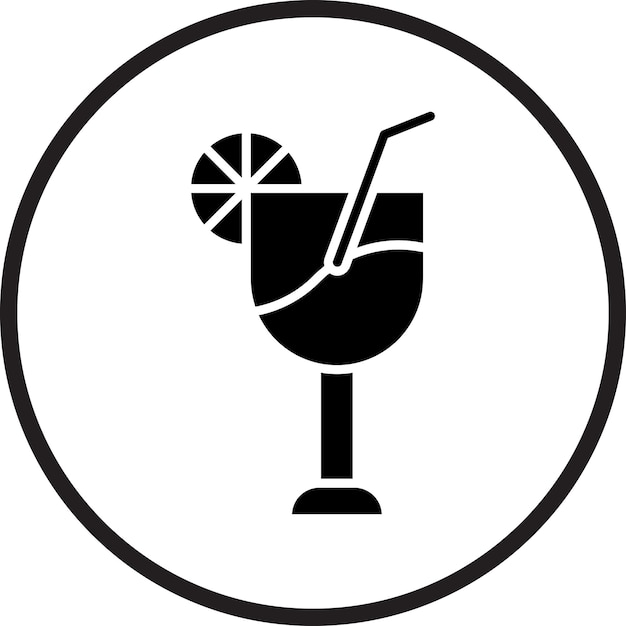 Diseño vectorial del estilo del icono de la bebida