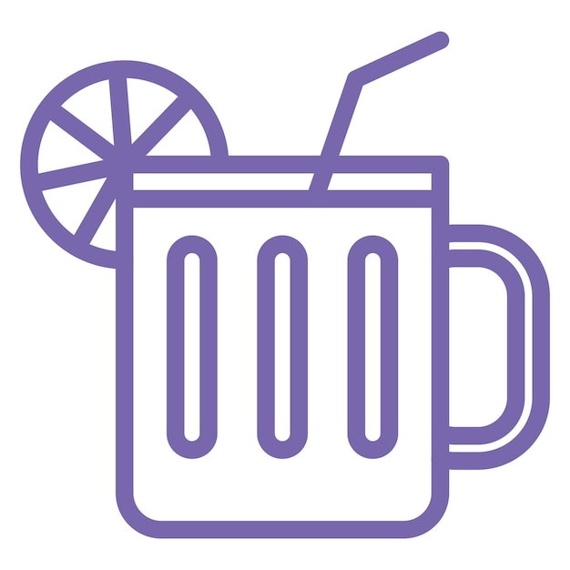 Diseño vectorial Estilo del icono de bebida