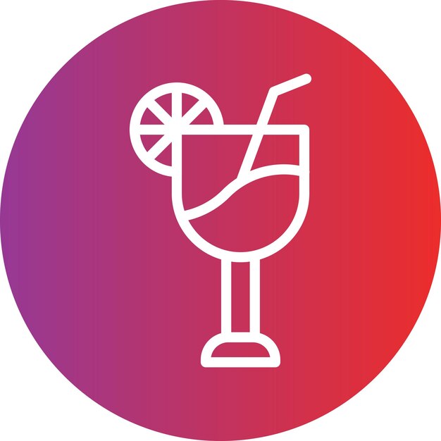 Diseño vectorial del estilo del icono de la bebida