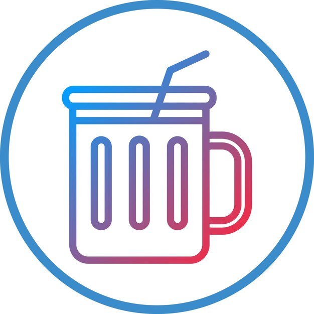 Diseño vectorial Estilo del icono de la bebida