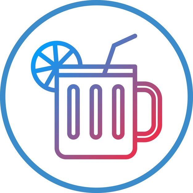 Diseño vectorial Estilo del icono de bebida