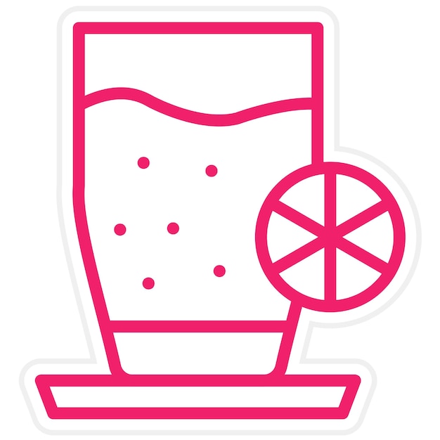 Diseño vectorial Estilo del icono de la bebida