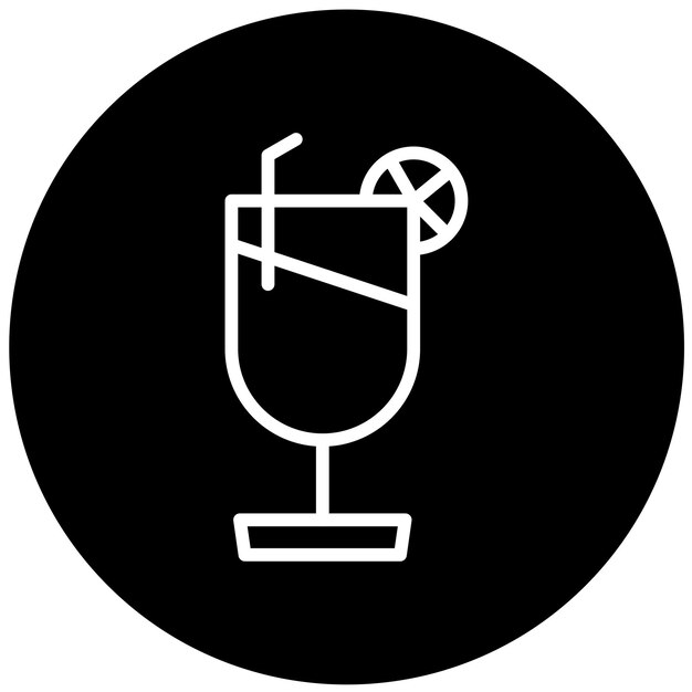 Diseño vectorial del estilo del icono de la bebida