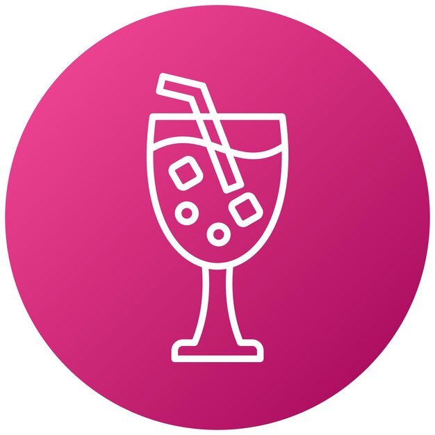 Diseño vectorial del estilo del icono de la bebida