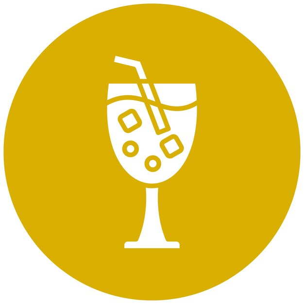 Diseño vectorial del estilo del icono de la bebida
