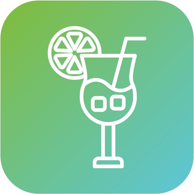 Diseño vectorial Estilo del icono de la bebida