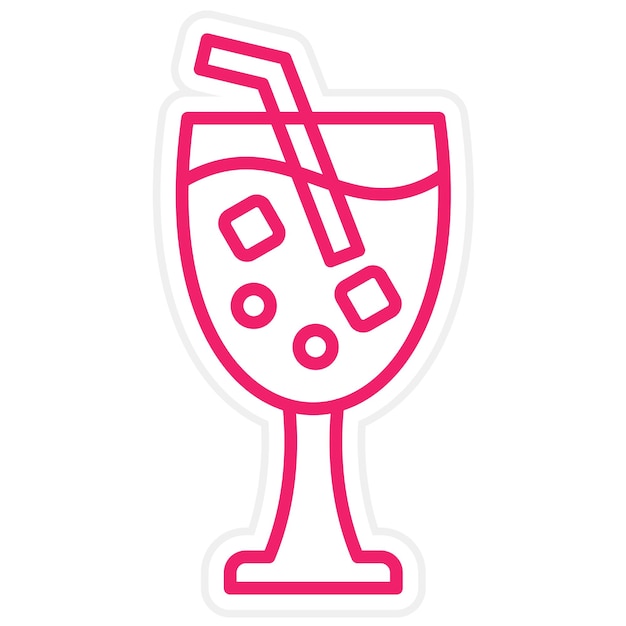 Diseño vectorial del estilo del icono de la bebida
