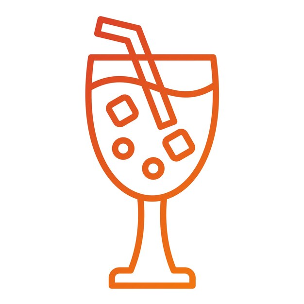 Diseño vectorial del estilo del icono de la bebida