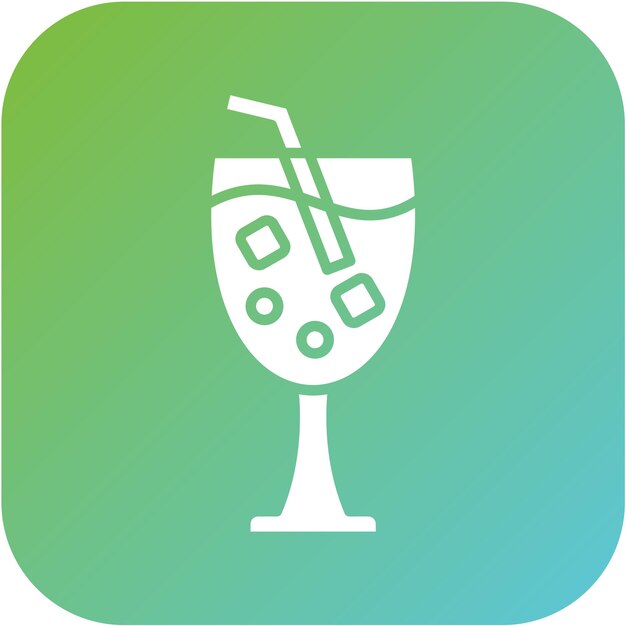 Diseño vectorial del estilo del icono de la bebida