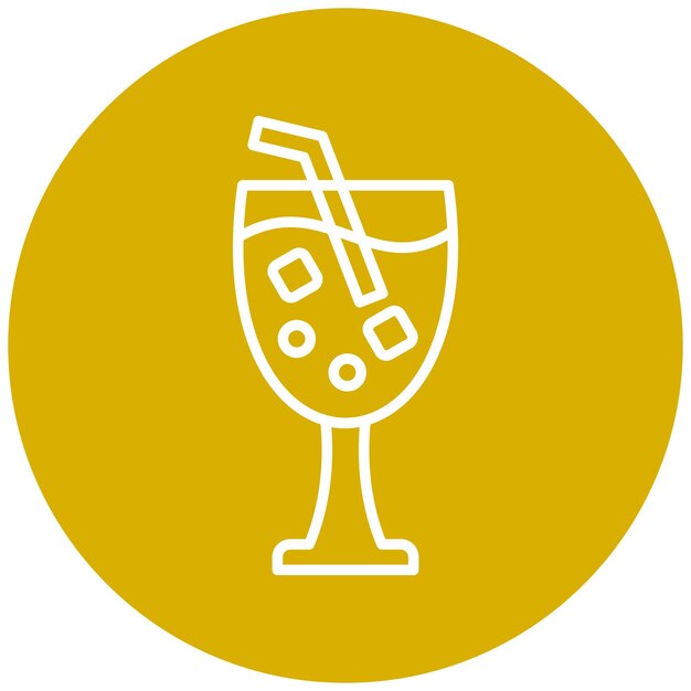Diseño vectorial del estilo del icono de la bebida