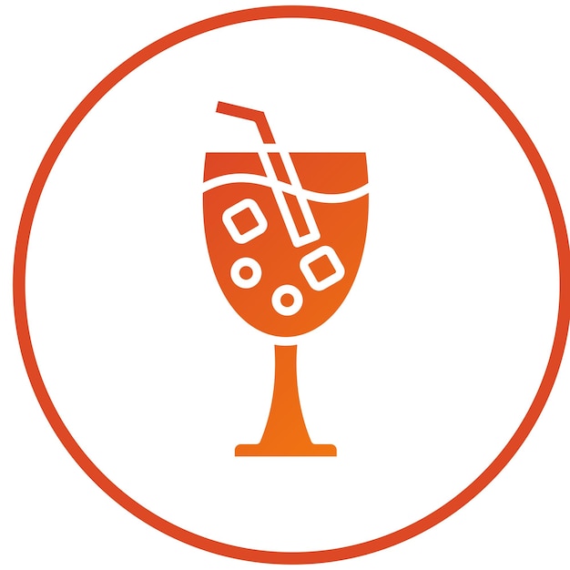 Diseño vectorial del estilo del icono de la bebida