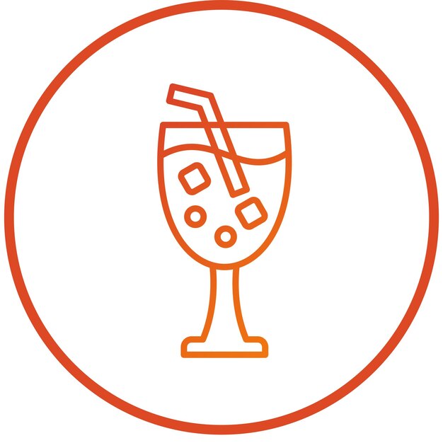 Diseño vectorial del estilo del icono de la bebida