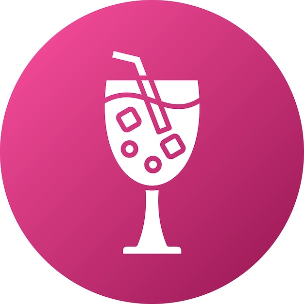 Diseño vectorial del estilo del icono de la bebida