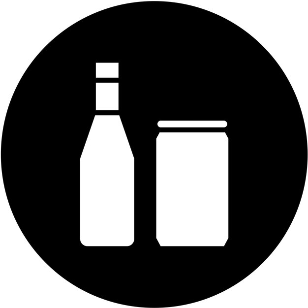 Diseño vectorial del estilo del icono de la bebida