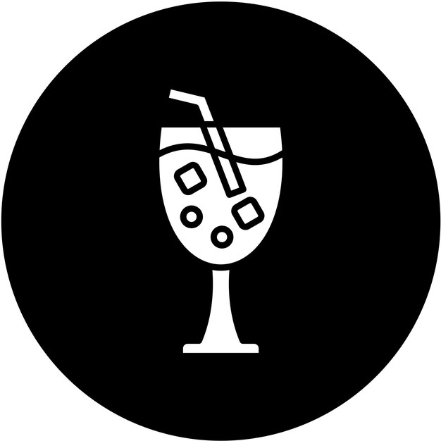 Diseño vectorial del estilo del icono de la bebida
