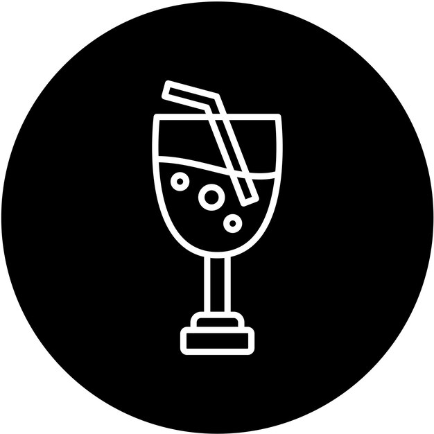 Diseño vectorial Estilo del icono de la bebida