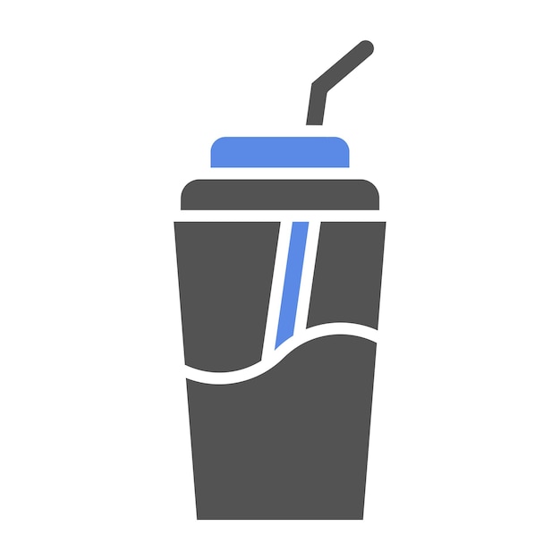 Diseño vectorial del estilo del icono de las bebidas gaseosas