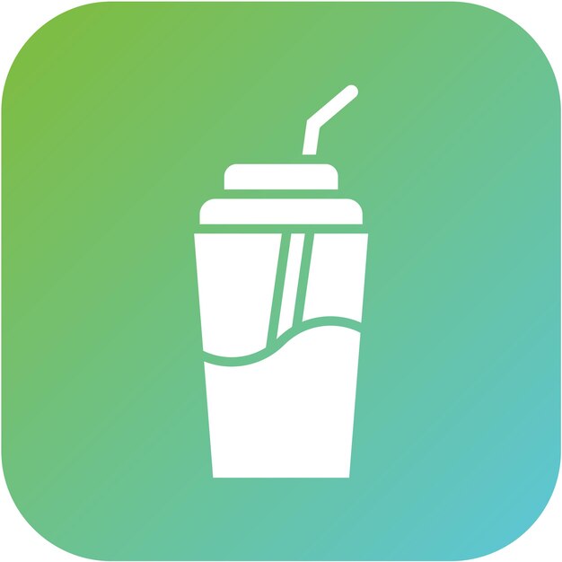 Diseño vectorial del estilo del icono de las bebidas gaseosas