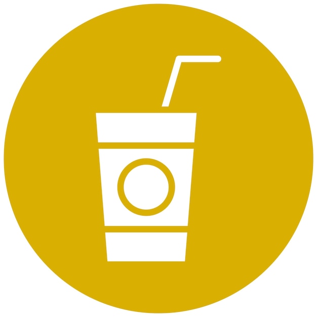 Diseño vectorial del estilo del icono de las bebidas gaseosas