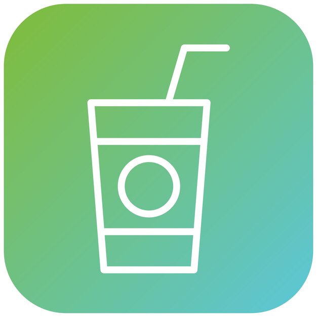 Diseño vectorial del estilo del icono de las bebidas gaseosas