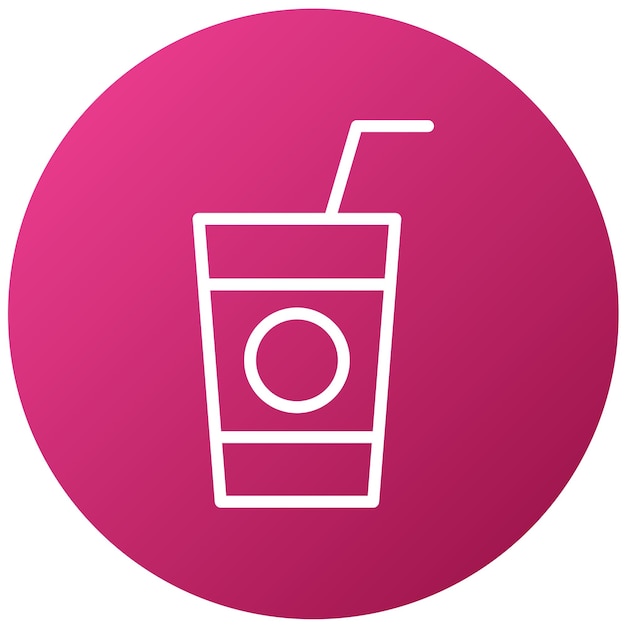 Diseño vectorial del estilo del icono de las bebidas gaseosas