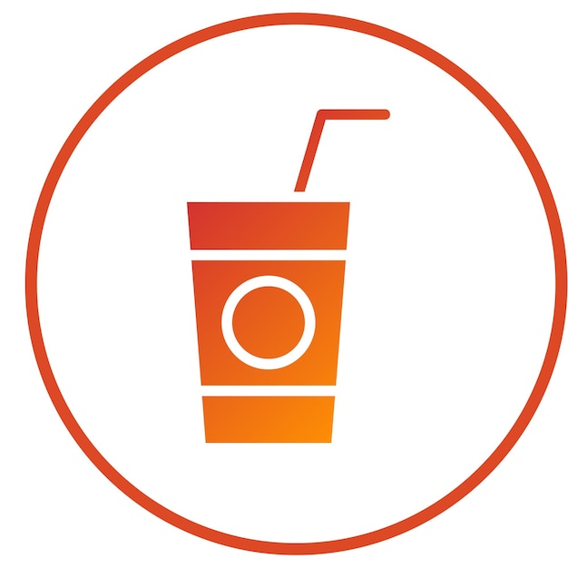 Diseño vectorial del estilo del icono de las bebidas gaseosas