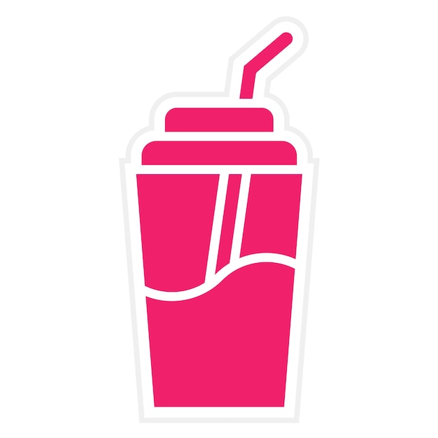 Diseño vectorial del estilo del icono de las bebidas gaseosas