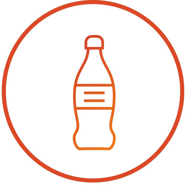 Diseño vectorial del estilo del icono de las bebidas gaseosas