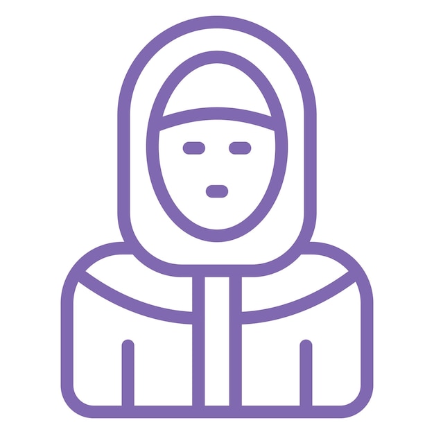 Diseño vectorial Estilo de icono beduino femenino