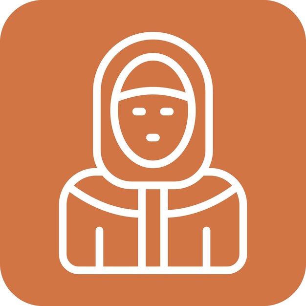 Diseño vectorial Estilo de icono beduino femenino