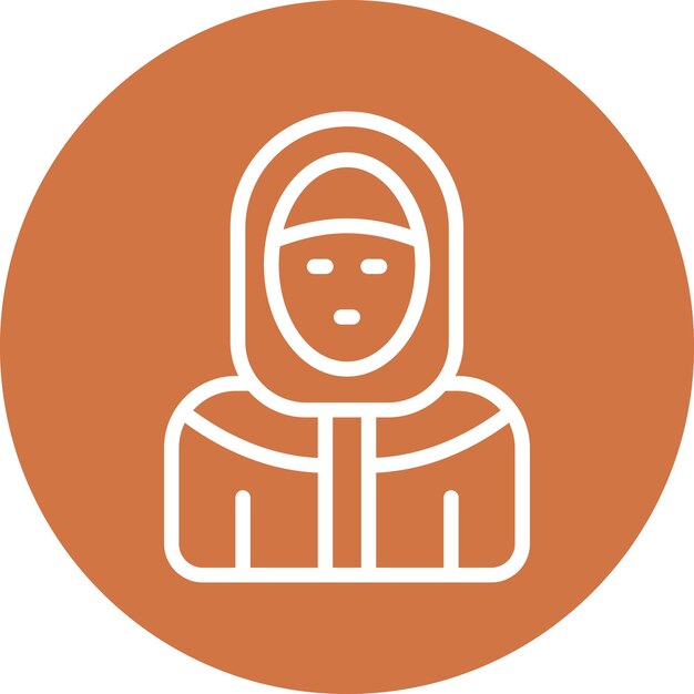 Diseño vectorial Estilo de icono beduino femenino
