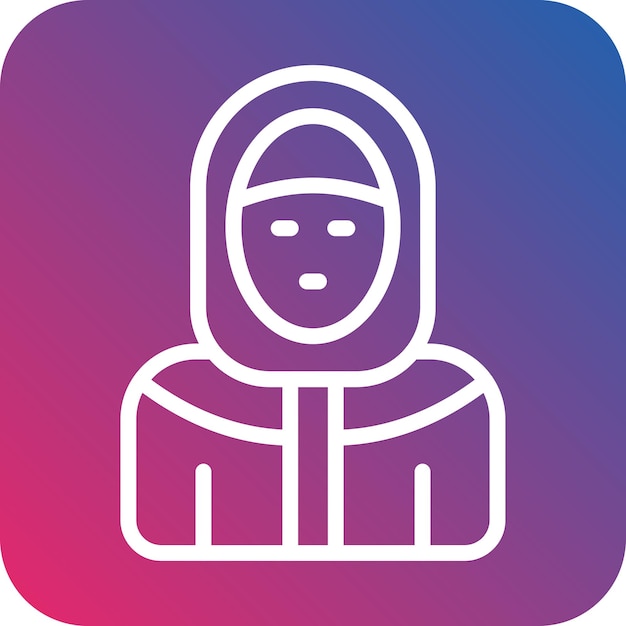 Diseño vectorial Estilo de icono beduino femenino